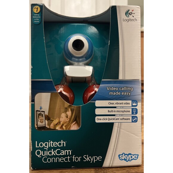 Webcam - Logitech Quickcam Connect For Video Calling Camera - Blue White - Picture 10 of 12